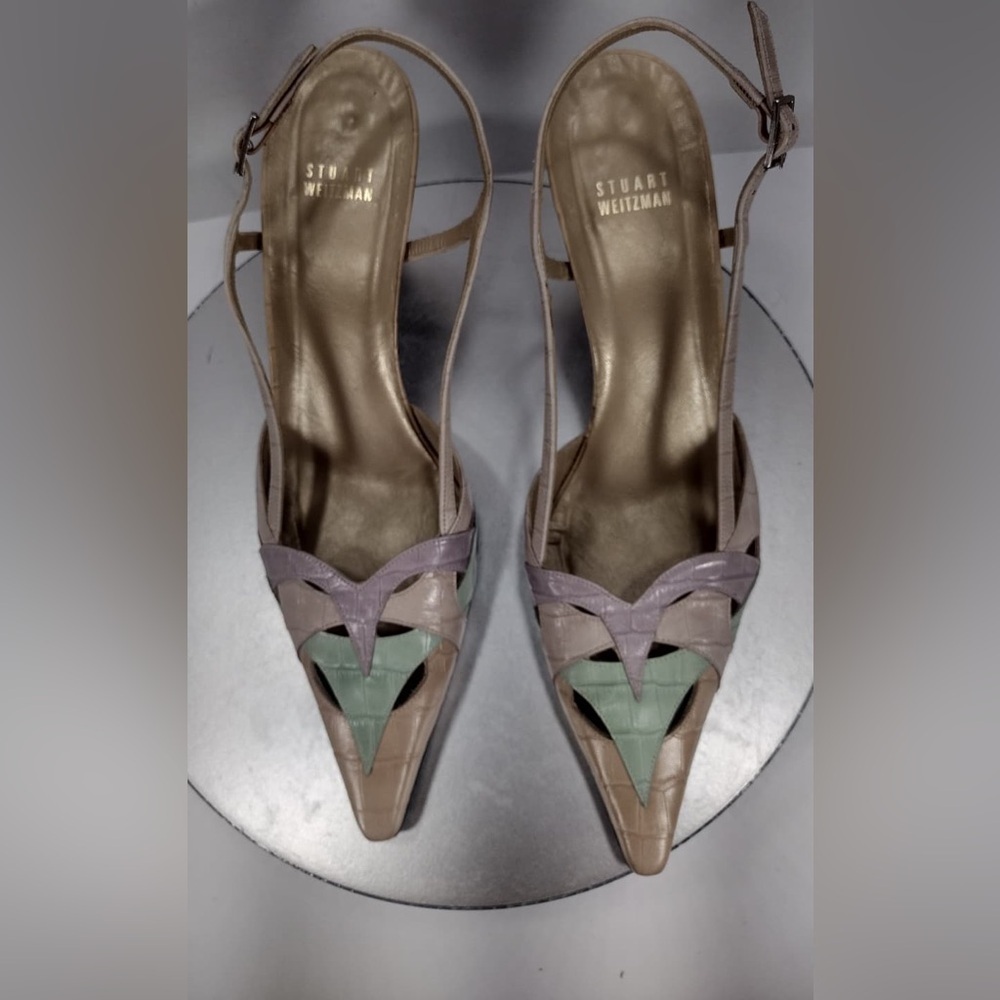 Stuart Weitzman Women's Multi-Color Heels size 9.5 pre owned good condition